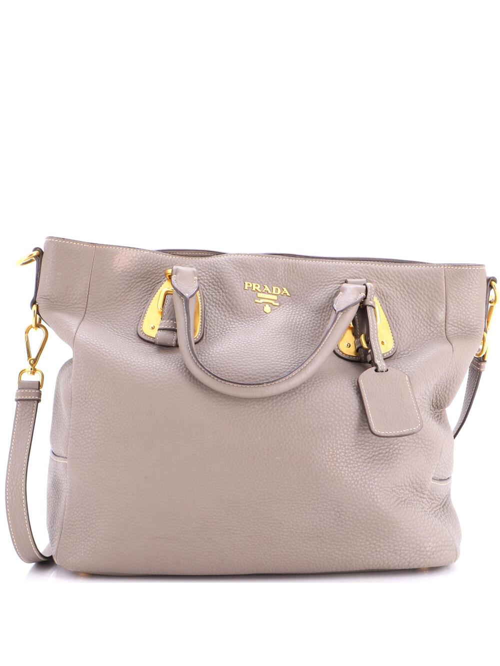 Prada Side Zip Convertible Tote Vitello #263840P10B